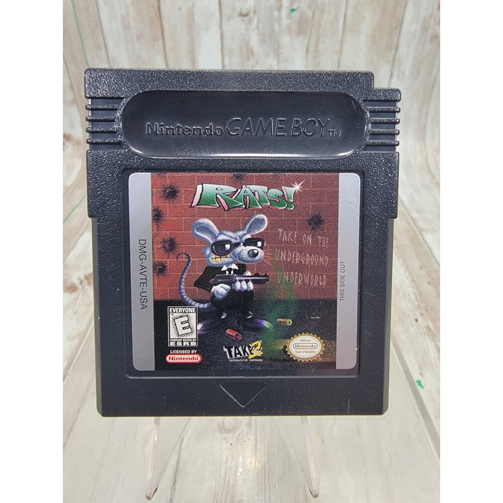 Nintendo Game Boy Color Rats! Authentic Official Tested & Working GBC Take2 1999
